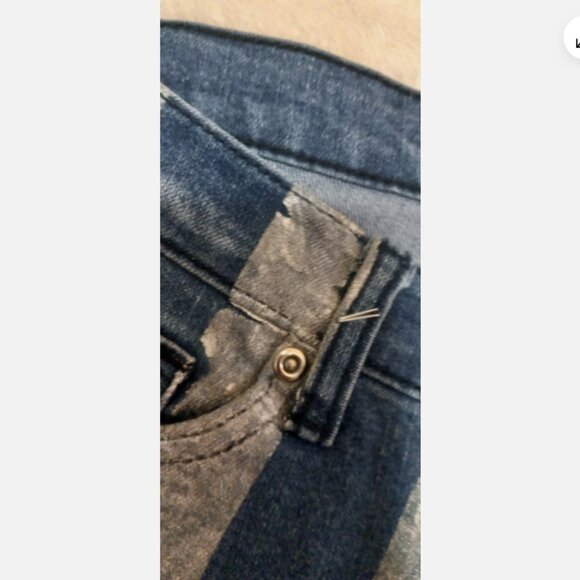 Womans Silver Crush Jeans blue denim Size 9 stripe silver 29 length - Picture 4 of 4